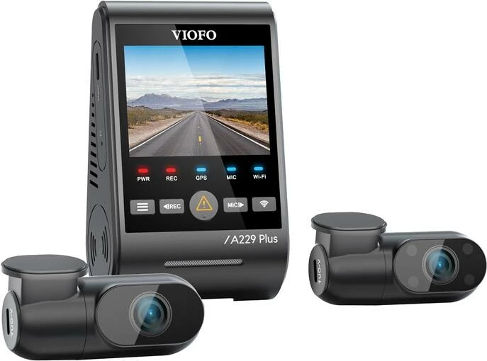 Video regjistrues veture Viofo A229 Plus 3CH, 2K + 2K + 1080p, WiFi, GPS, i zi, set me 3 kamera