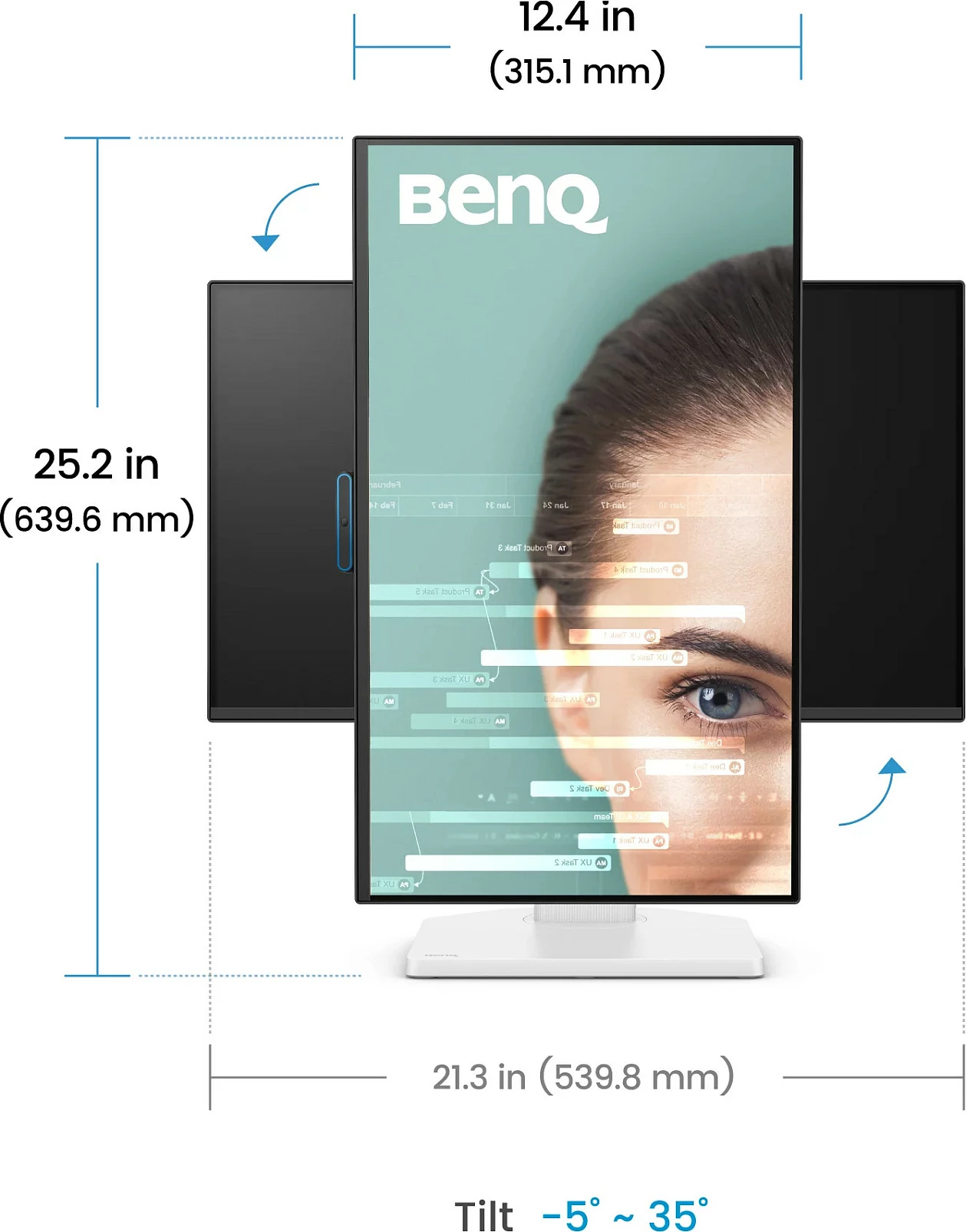 Monitor BenQ GW2490TC, 24" Full HD IPS, 1920x1080, FreeSync, altoparlantë, i zi/bardhë