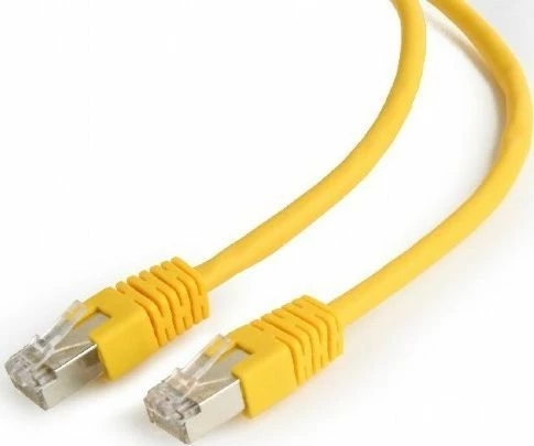 Kabllo rrjeti Gembird Patchcord RJ45 Cat.6 FTP 0.25 m, e verdhë