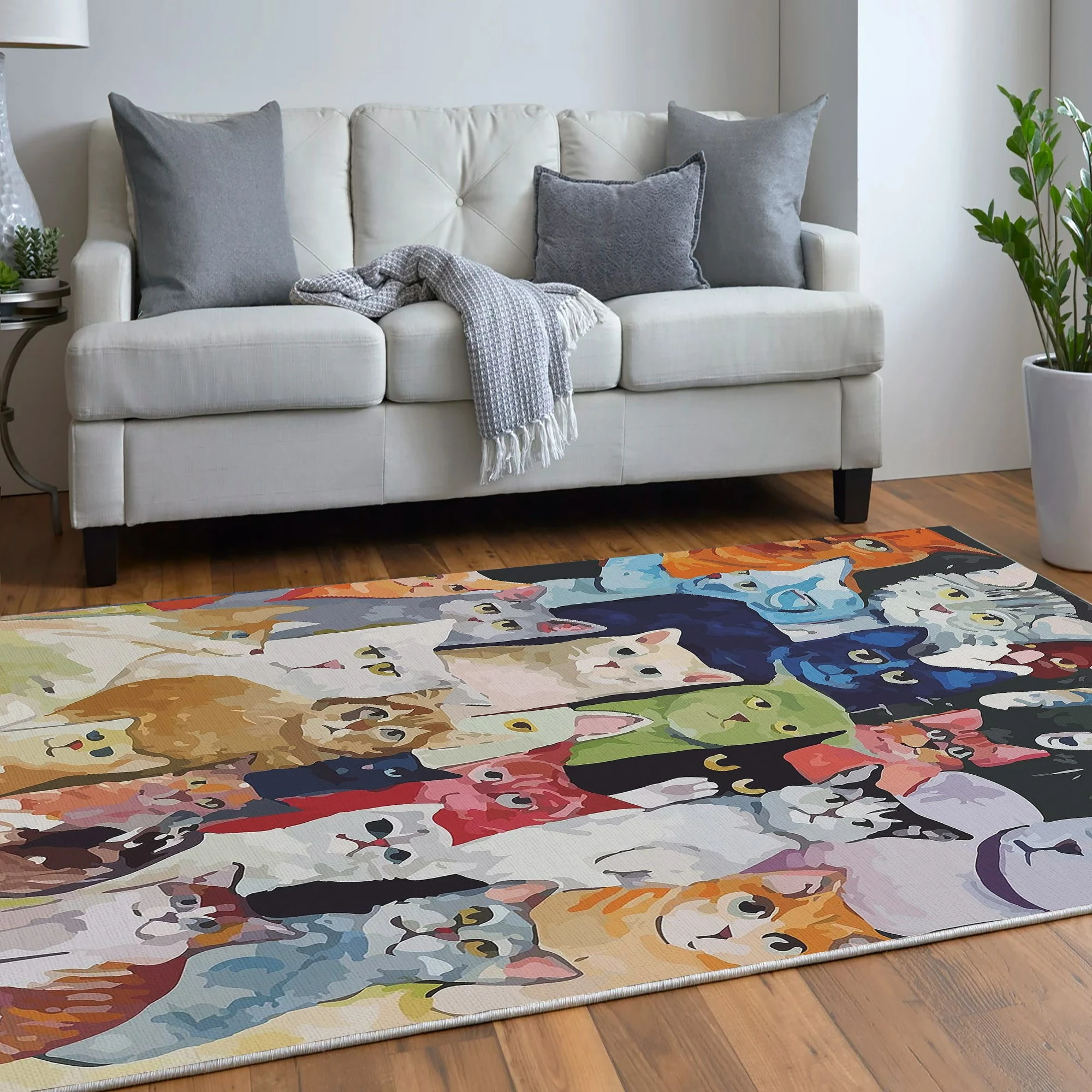 Qilim me mace, shumëngjyrësh, 100x200cm, Woopamuk238