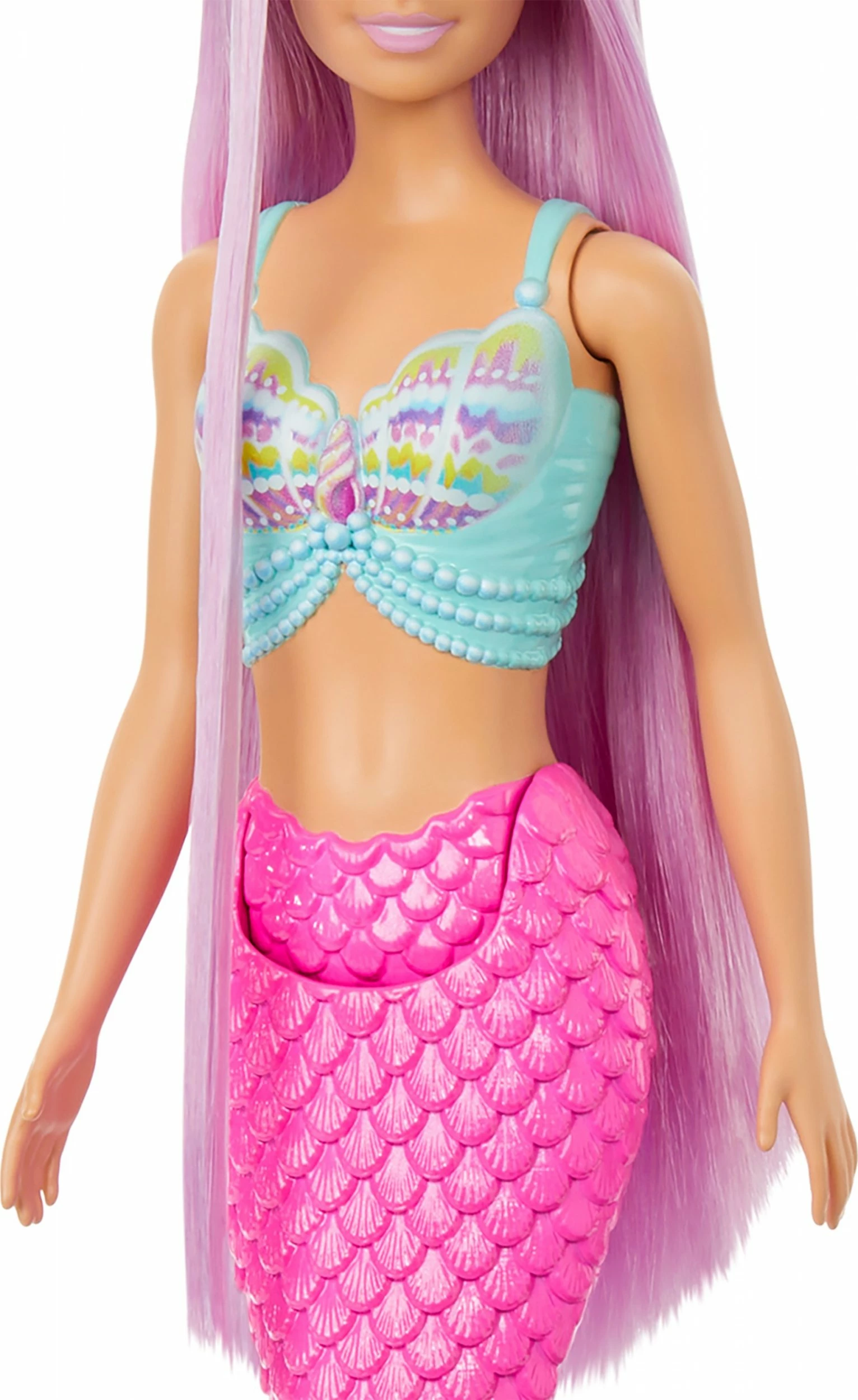 Kukull sirenë Barbie Mattel HRR00, flokë të gjatë, me aksesorë, rozë