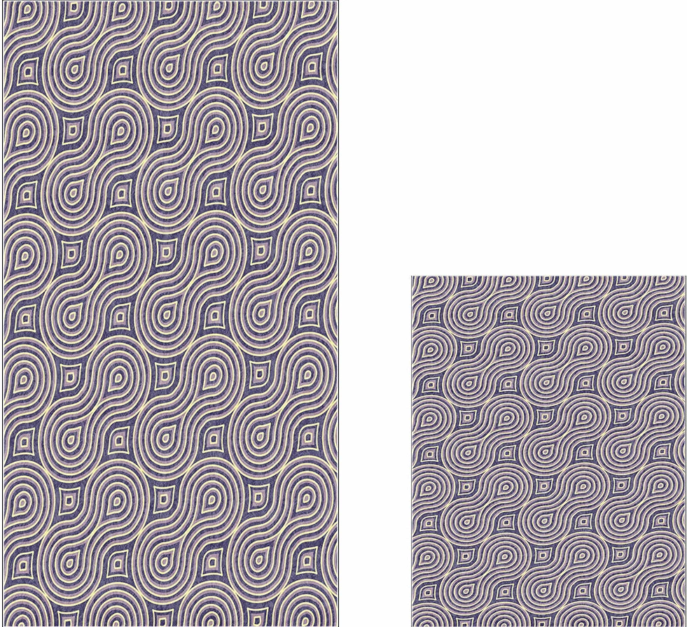 Set tapetash për banjo (2 copë), Mijolnir, 510605, bezhë/lila/vjollcë