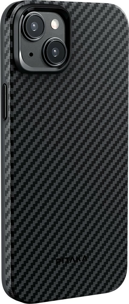 Mbështjellës Pitaka MagEZ Case Pro 4 për iPhone 15, MagSafe, aramid fiber/TPU, 1.65 mm, 35 g, Black/Grey Twill 8
