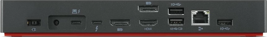 Docking station Lenovo ThinkPad Thunderbolt 4, Wired, 230 W, 40 Gbit/s, Black, Red
