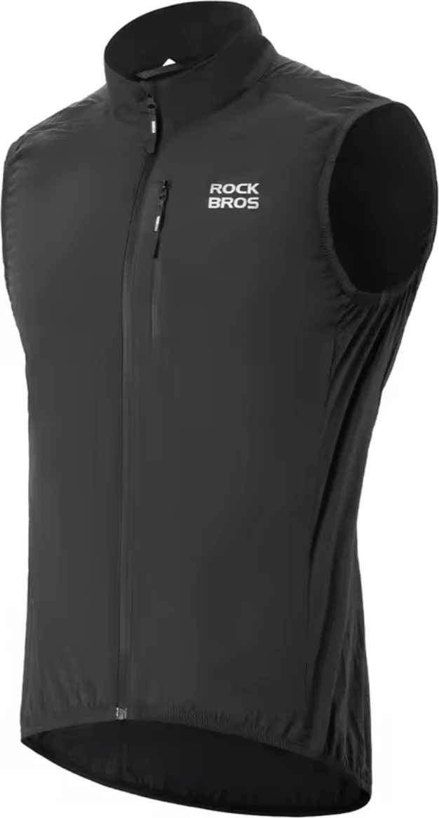 Jelek termik për çiklizëm Rockbros MJ012, kundër erës, me mesh breathable, palosshëm, XXXL, i zi
