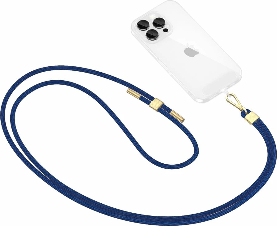 Rrip crossbody për celular Tech-Protect C2S, navy blue, me 2 adaptera