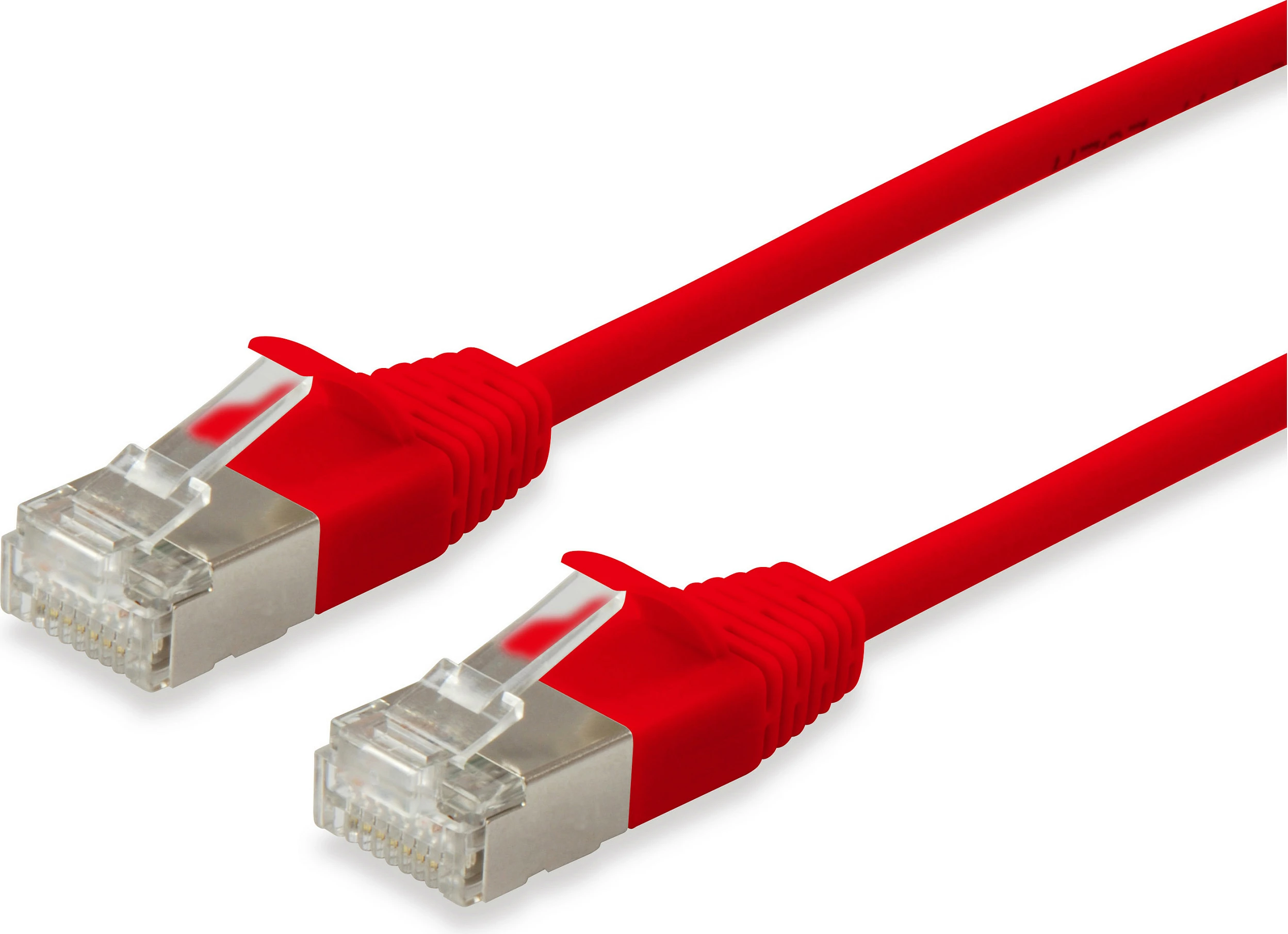 Kabllo rrjeti EQUIP Cat.6A Slim Patch 1.5m, RJ-45 në RJ-45, F/FTP, 10Gbps, kuqe
