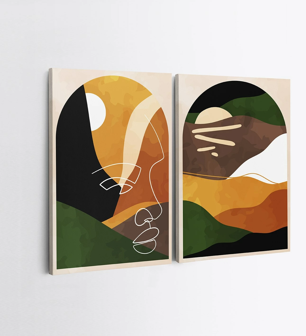 Pikturë dekorative në kanavacë (2 copë), Wallity, 2KNV4245, 50x70 cm