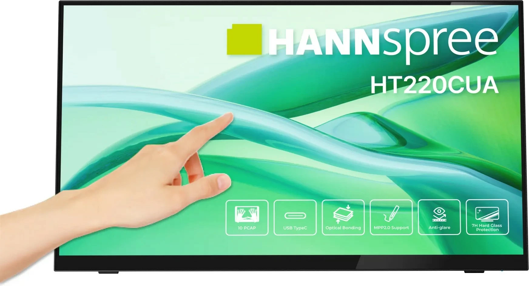 Monitor Hannspree HT220CUA 21.5 inç, Touchscreen, HDMI+DP, i zi
