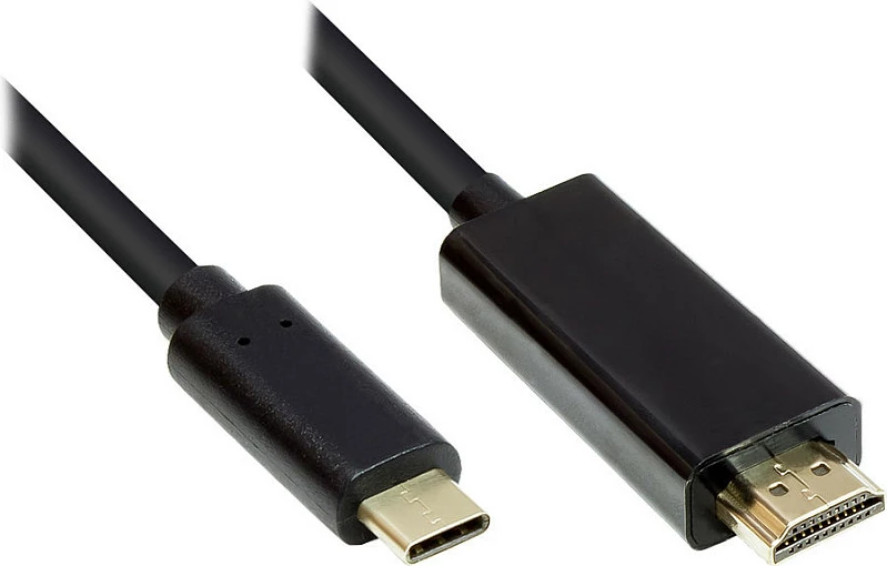 Kabllo GoodConnections GC-M0102, USB-C në HDMI 2.0, 3 m, 4K, e zezë