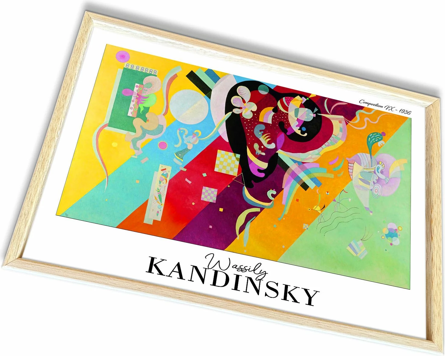 Pikturë dekorative me kornizë Wallity, 4262AHSKANDINSKY-006