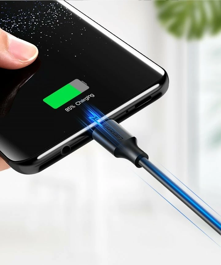 Kabllo Ugreen US287 60826, USB-A në USB-C, 3A, 3m, e zezë