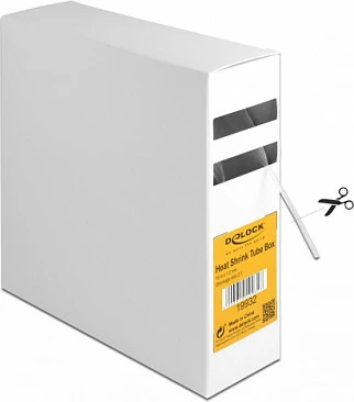 Tub termo-tkurës DeLOCK 19932, 1.2 mm, 15 m, 2:1, i bardhë