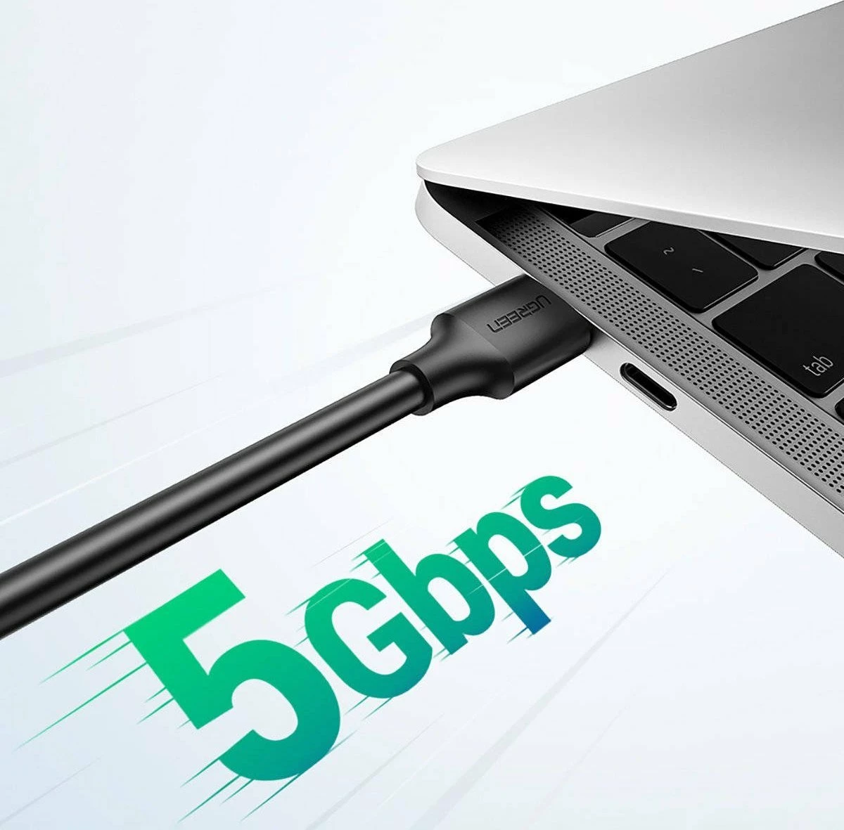 Kabllo USB-A në USB-A Ugreen 90576, 3 m, USB 3.2 Gen 1 (5 Gbps), e zezë