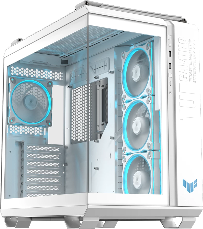 Kasë ASUS TUF Gaming GT502 Horizon ARGB ATX Midi Tower, 4 ventilatorë ARGB + hub, xham i kalitur, USB Type-C, e bardhë