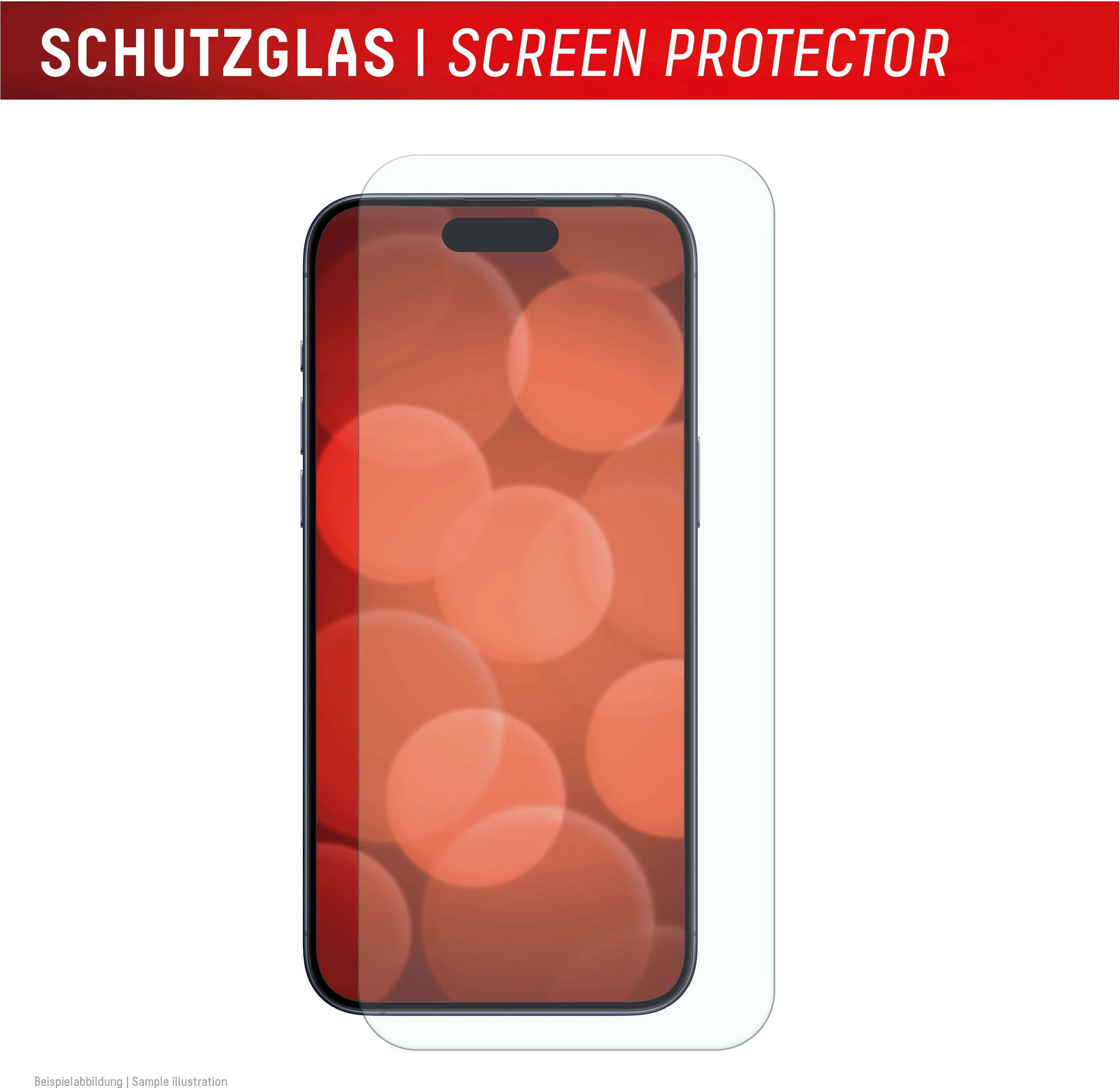 Xham mbrojtës Displex Real Glass për iPhone 15/15 Pro/16, 10H, transparent