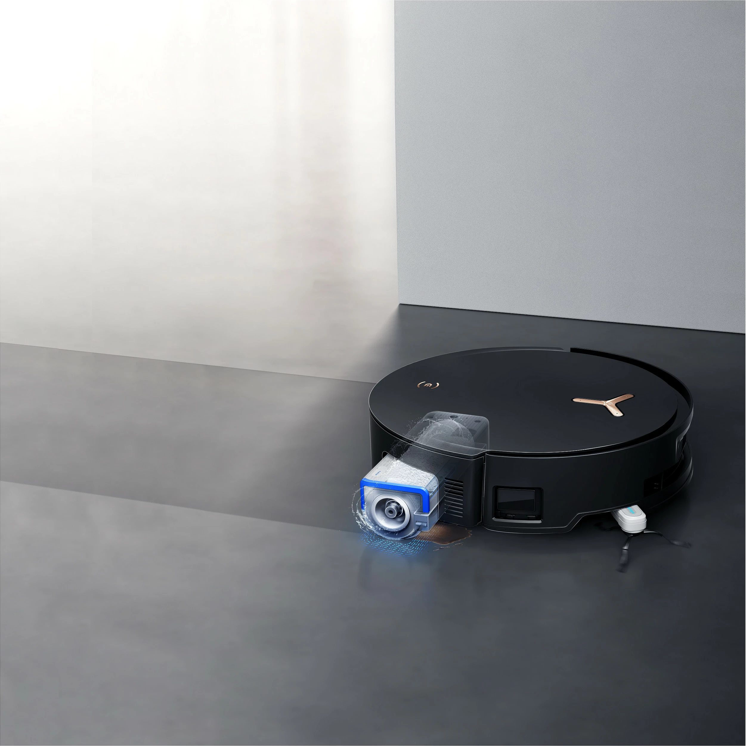 Robot fshesë ECOVACS Deebot X8 Pro Omni, 6400mAh, Wi‑Fi, me larje dhe stacion me qese pluhuri, i zi