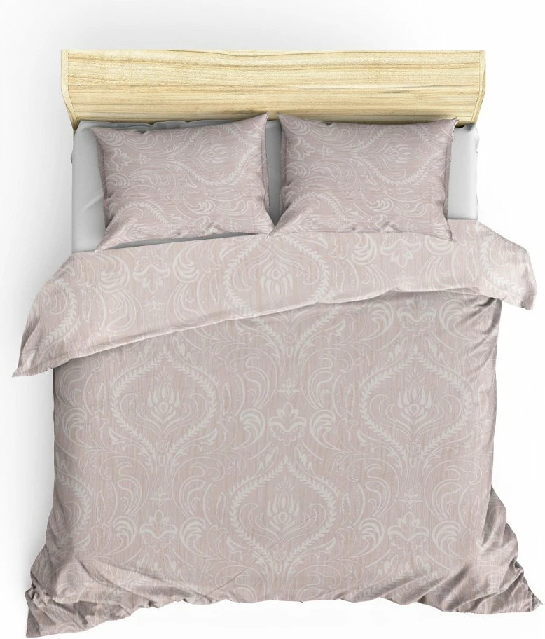 Set mbulesë për jorgan dopio Ranforce, Ornament, krem