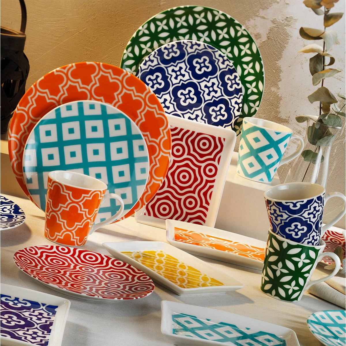 Set mëngjesi 24 copë, shumëngjyrësh, Hermia Concept, 58YMT000261