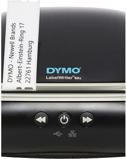 Printer etiketash, Dymo, LabelWriter 5XL 2112725, 4x6 in, 300 dpi, 53 etiketa/min, USB