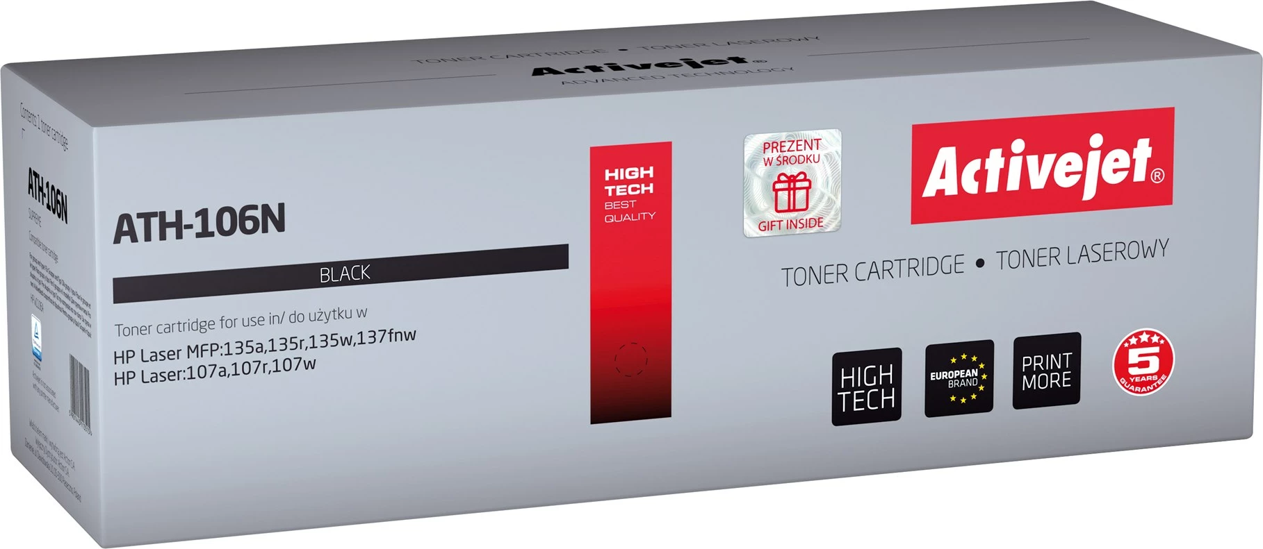 Toner zëvendësues Activejet ATH-106N për printer HP, i zi