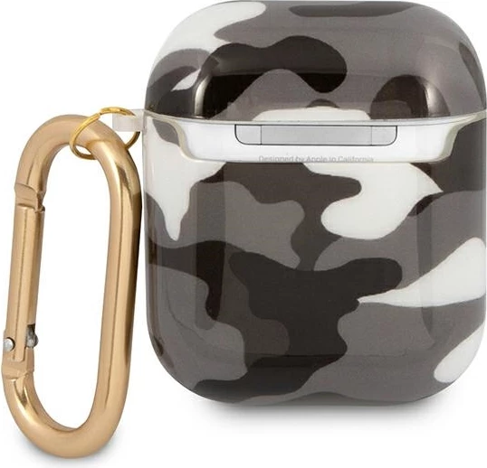 Mbështjellës Guess GUA2UCAMG për AirPods 1/2, Camouflage, i zi
