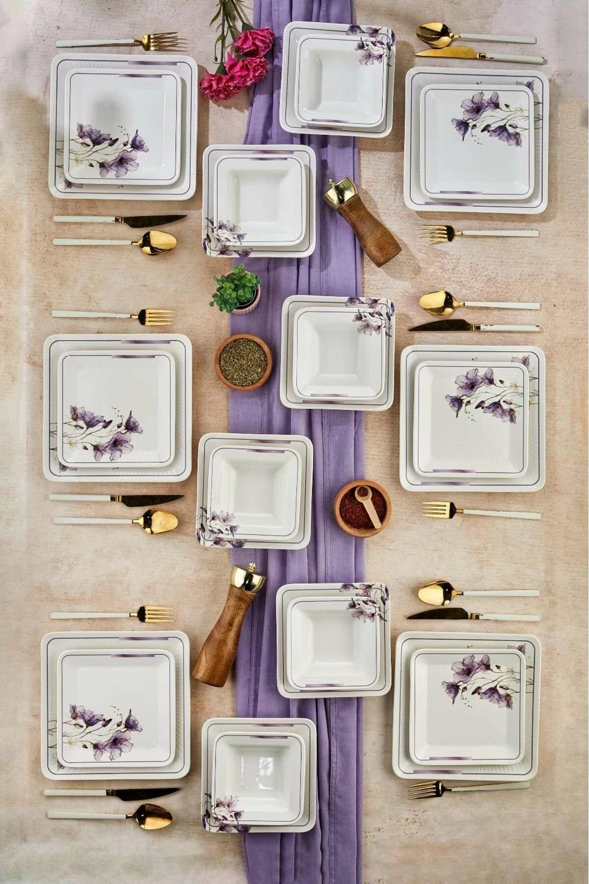 Set enësh për drekë (24 copë), Hermia Concept, LotusLux24