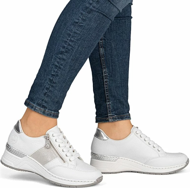 Atlete femra Rieker N4322-80, të bardha