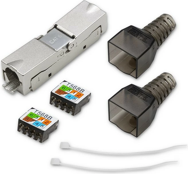 Konektor RJ-45 STP pa vegla Qoltec 54540, CAT6, për rrjet, i mbrojtur