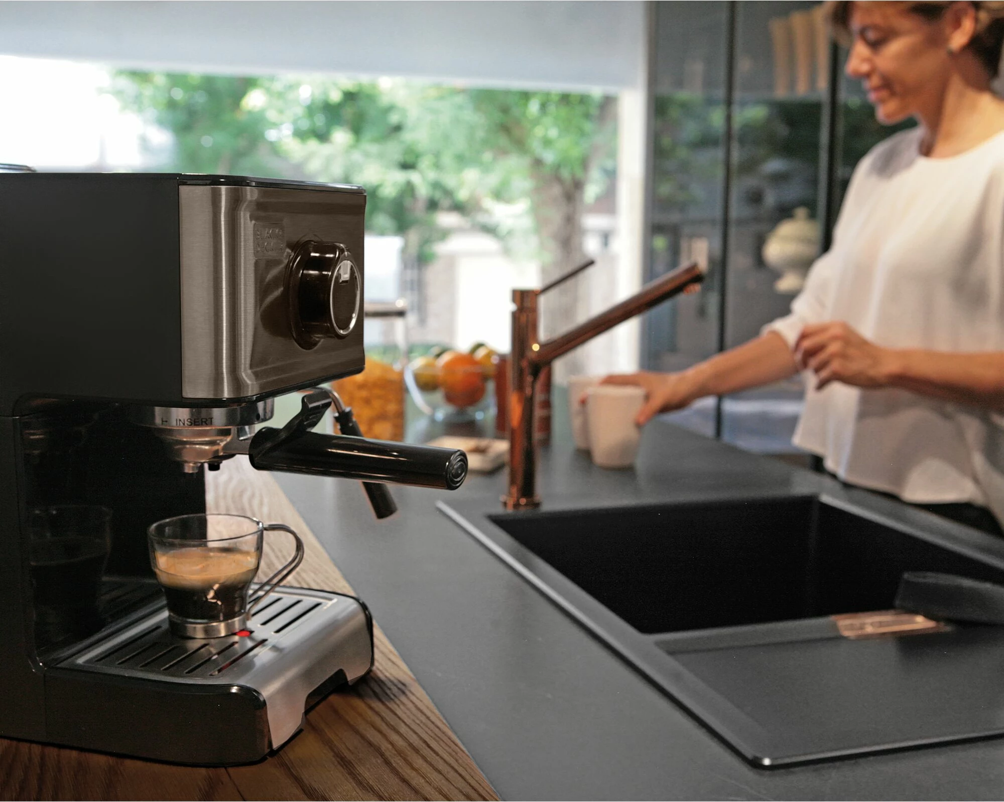 Aparat kafeje espresso Black&Decker BXCO1200E 1200W 15 bar Inox