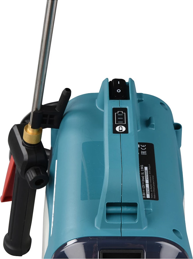 Spërkatës kopshti me bateri Makita US053DZ, 12 V, rezervuar 5 L, 3 bar, zi/tyrkeze