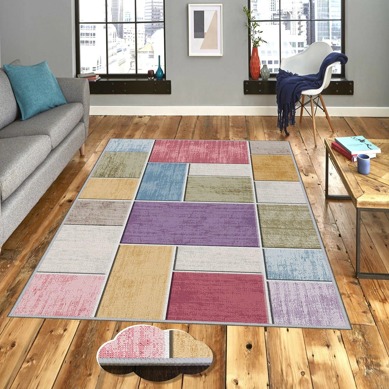 Qilim Conceptum Hypnose, shumëngjyrësh, 80x120cm, Eexfab540