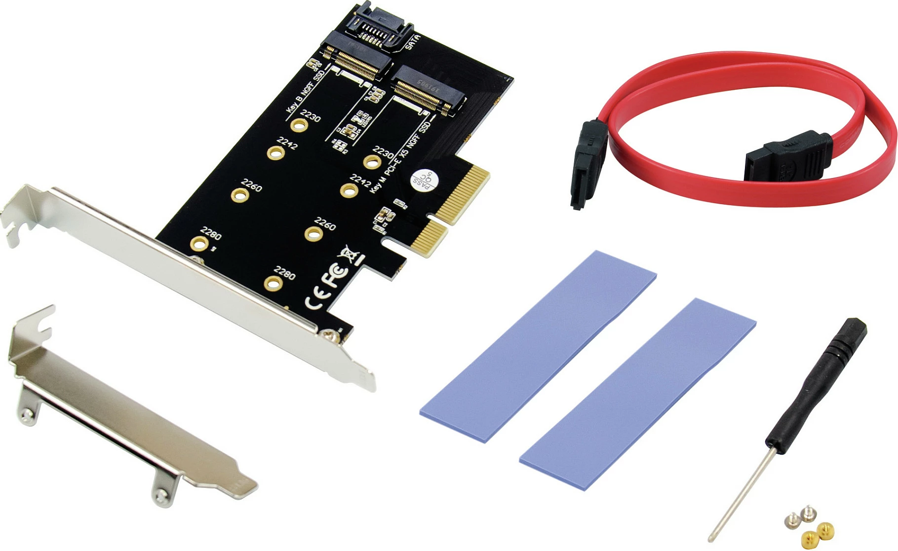 Kartë zgjerimi PCIe Conceptronic M.2 4xPCIe3.0, adapter për SSD M.2 SATA/NVMe, e zezë