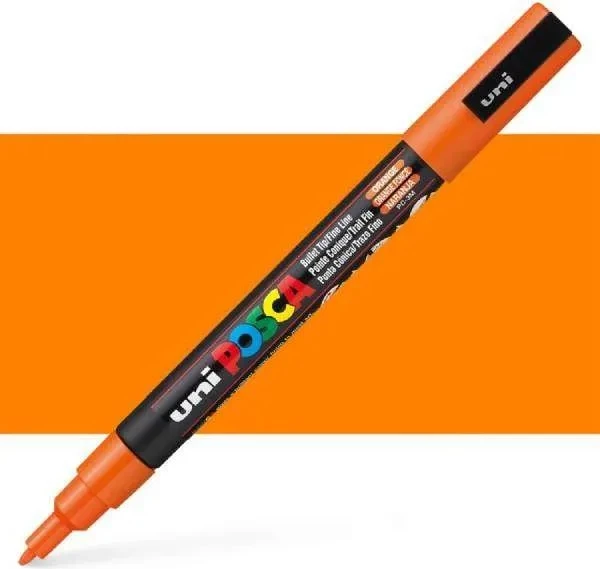 UNI POSCA PC-1M Marker – Orange (Portokalli)