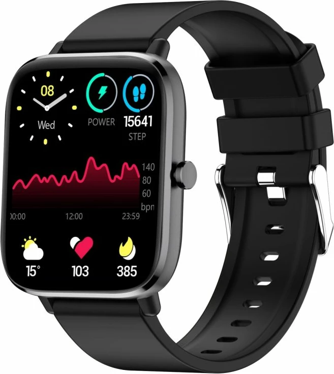 Smartwatch Giewont për femra, i zi