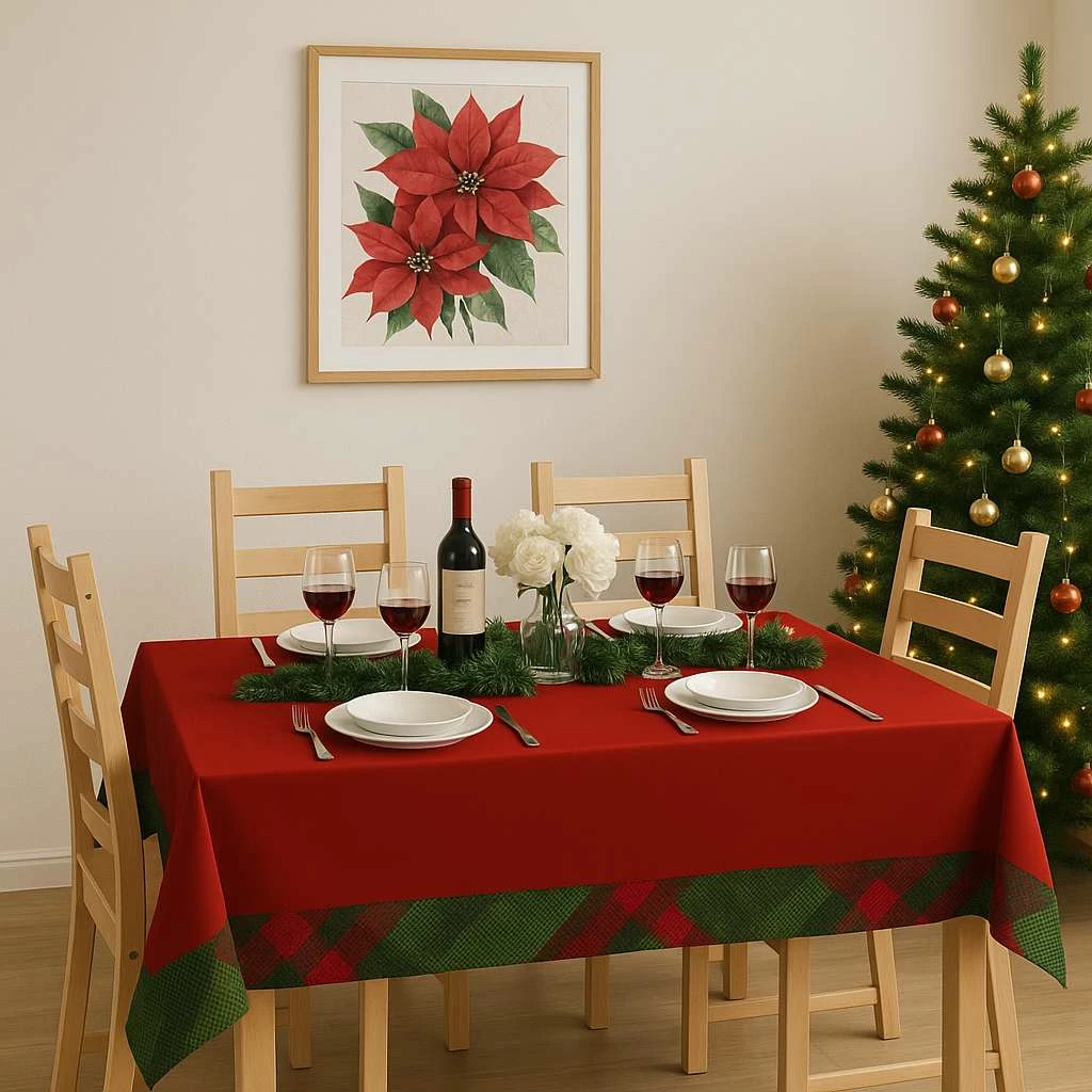 Mbulesë tavoline Hermia Concept, shumëngjyrëshe, HM-Tblnwy26-10, 140x140 cm