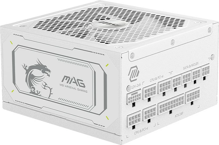 Furnizues rryme MSI MAG A1000GL PCIE5, 1000W, 80 Plus Gold, Fully-Modular, ATX 3.1, White