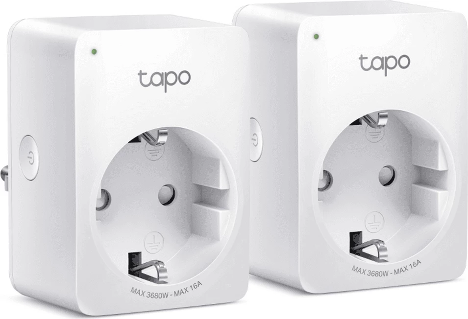 Prizë smart Wi‑Fi, TP-Link, Tapo P110, matje energjie 16A/3680W, e bardhë, set 2-copësh