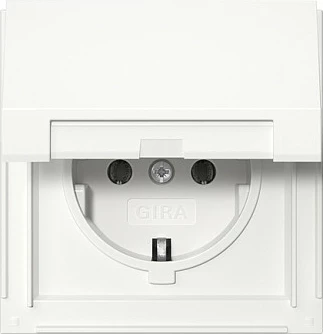Prizë muri GIRA TX_44 445466, Schuko, 16A 250V, me kapak, e bardhë