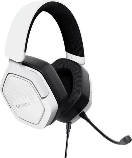 Kufje gaming Trust GXT492W CARUS, me mikrofon, 3.5mm, e bardhë