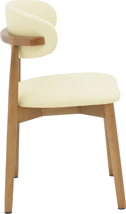 Karrige prej druri gome dhe pu, ngjyrë arre dhe bezhë, 46x58x79cm