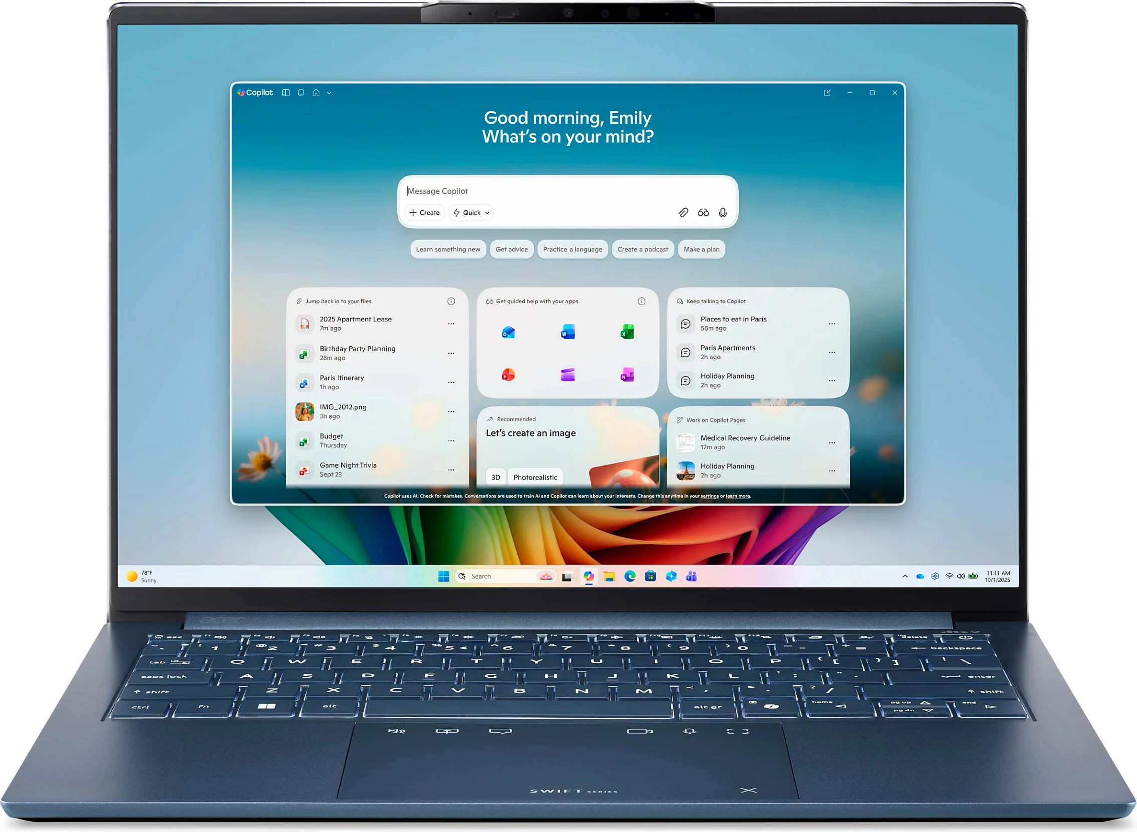 Laptop Acer Swift Go 14 SFG14-I71-983G, Core Ultra 9 386H, 16GB RAM Memorje, 512GB SSD, OLED, Windows 11 Home, blu