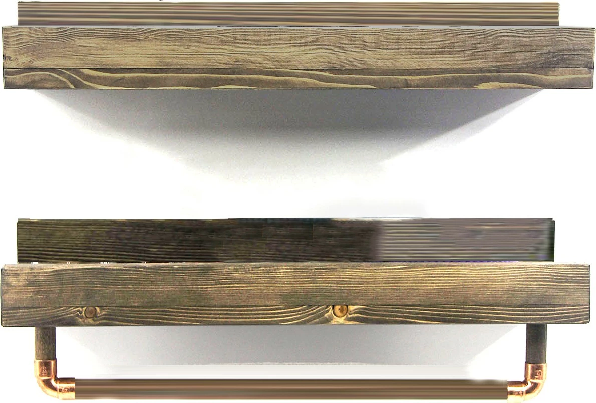 Raft muri Skye Decor, ngjyrë arre, Aa117
