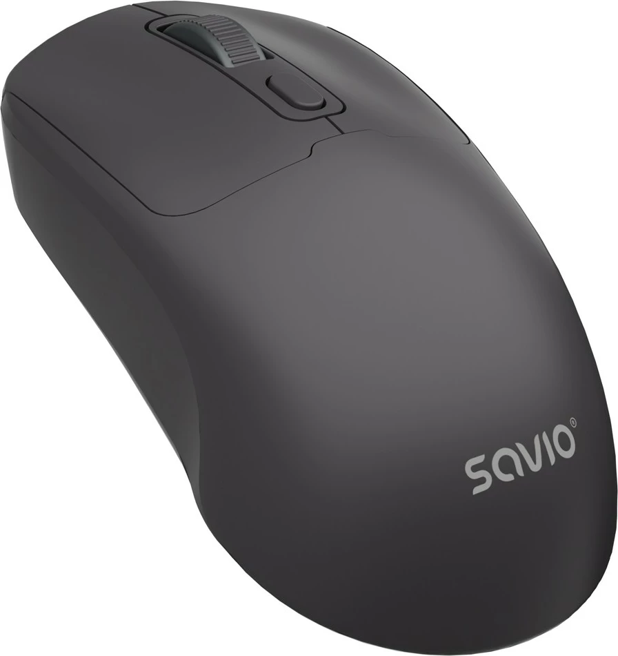 Maus wireless Savio MB-04 2.4 GHz/Bluetooth 5.4 1600 DPI i zi (me USB receiver + kabllo USB-C)
