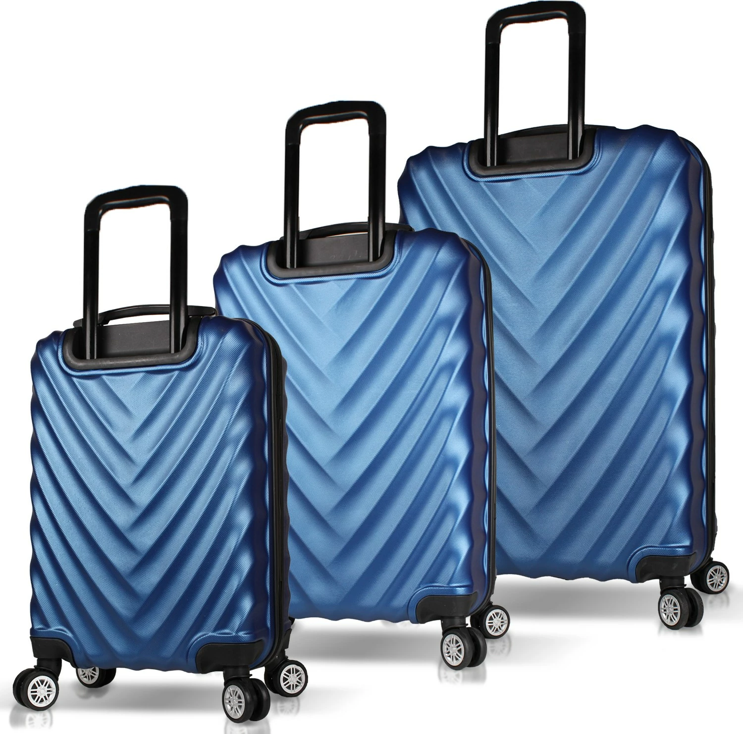 Set valixhesh (3 copë), ngjyrë blu e errët, Zoozie Bags, 6654