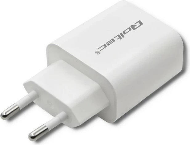 Karikues rrjeti Qoltec 51714, 18W, USB Type C PD & USB QC 3.0, Bardhë