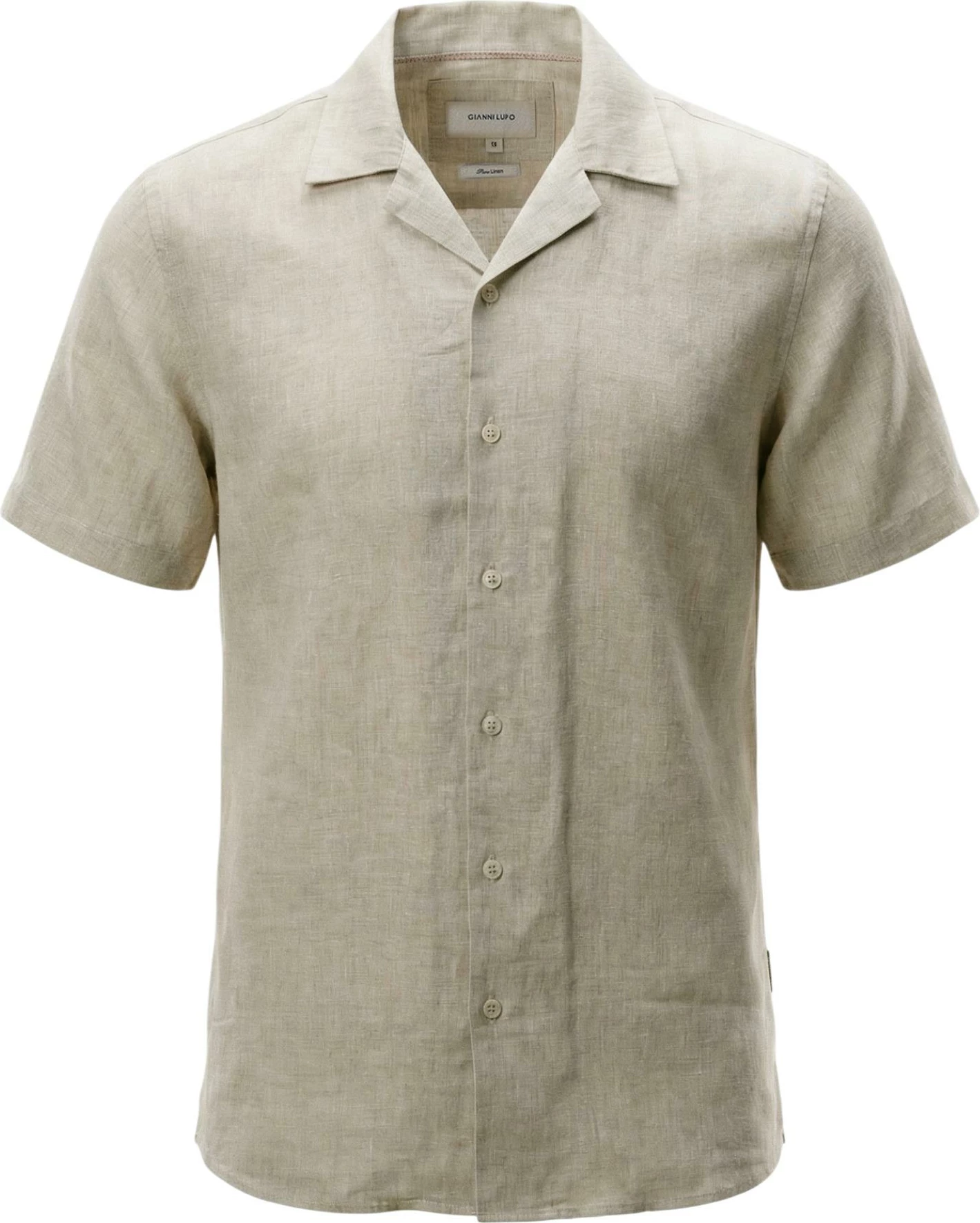 Këmishë me mëngë të shkurta për meshkuj Gianni Lupo GL7658S-S26, bezhë [Madhësia: XXXL]