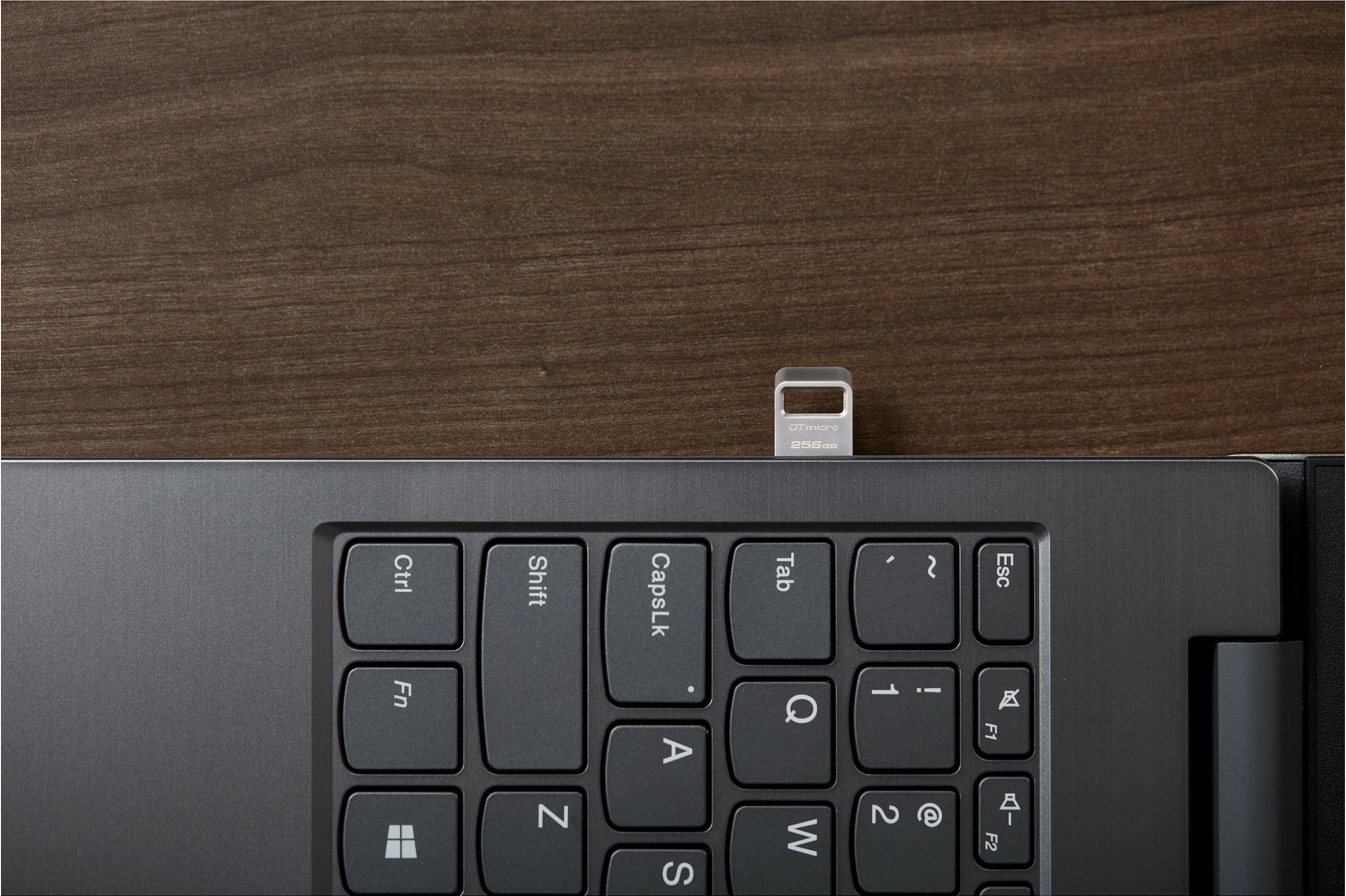 USB Kingston DataTraveler Micro 256GB, USB 3.2, metal, silver