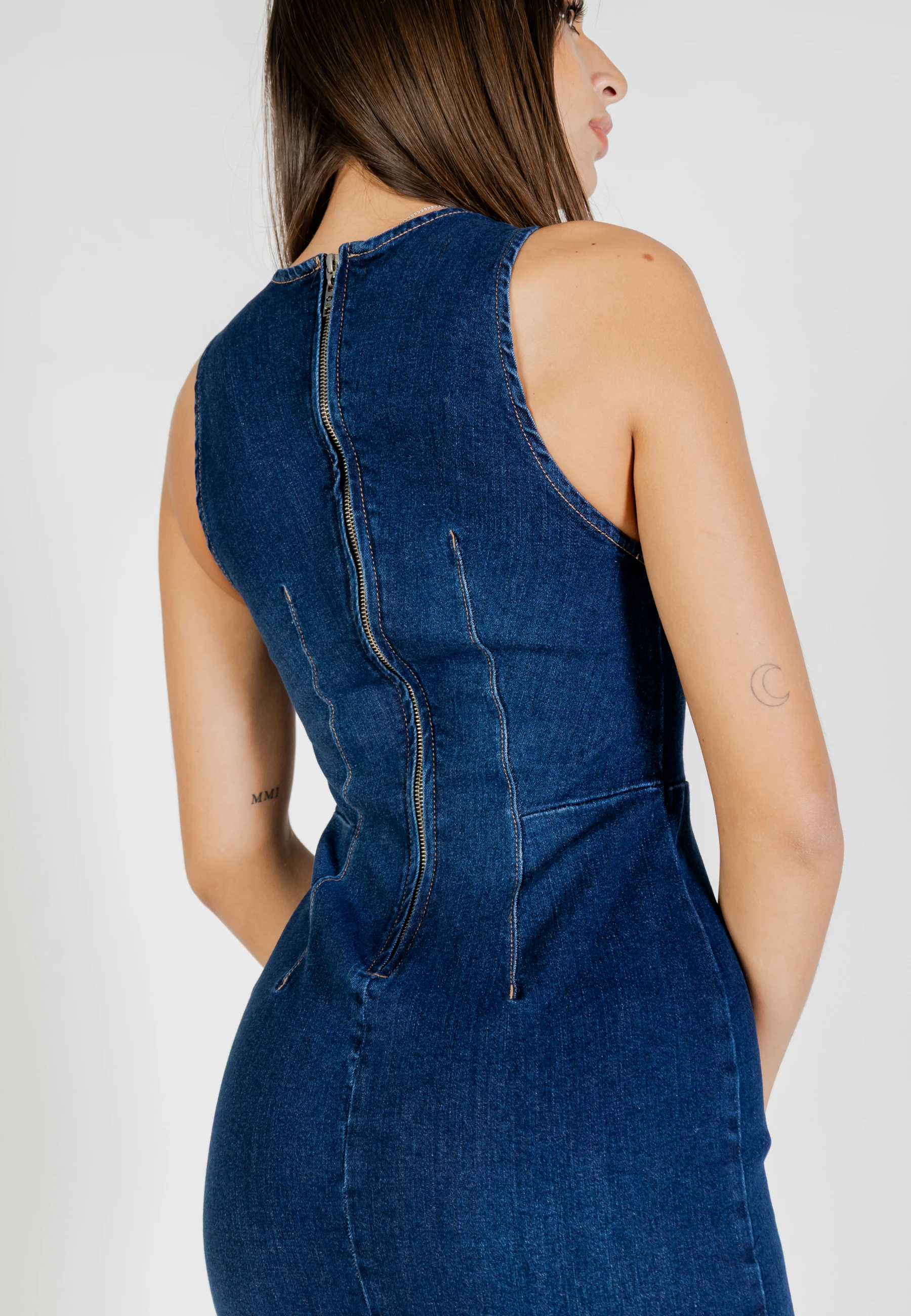 Fustan i gjatë Colcci 044.11.00193 për femra, blu e errët denim [Madhësia: S]