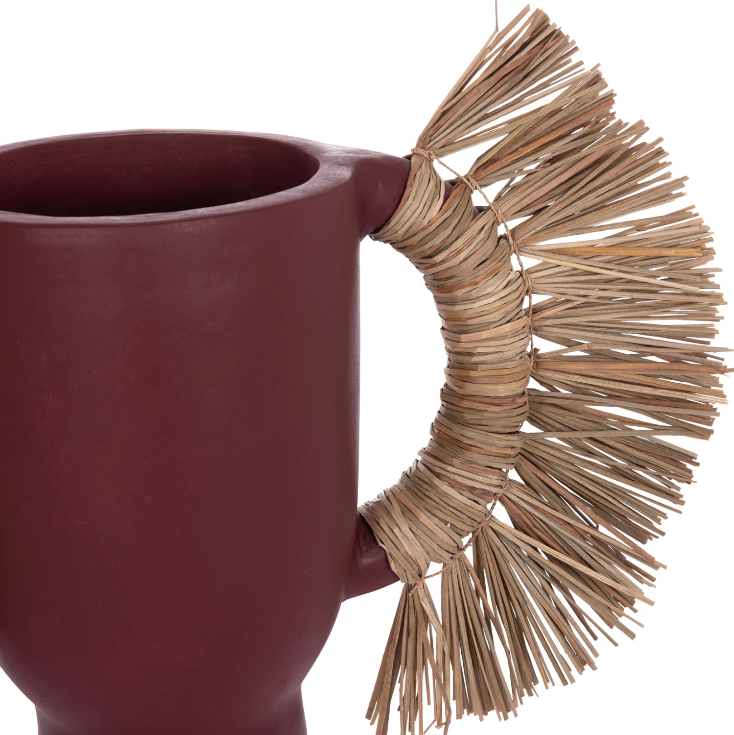 Vazo dekorative tavoline ALICA, terrakotë, ngjyrë kafe e errët, 64x22x38cm